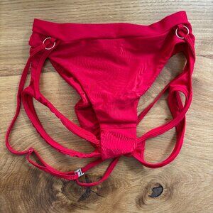 NWOT Harna Pole Bottoms - Red, Size M